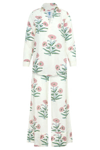 Montecito Wide Leg Pant in Pink Flower