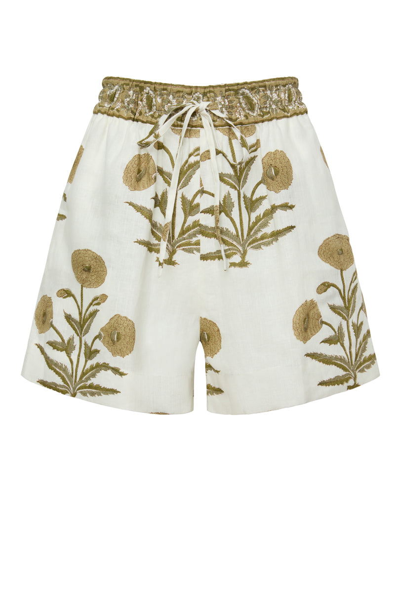 Montecito Short in Khaki Flower