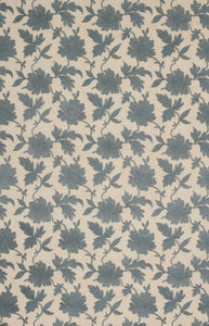 Moon Garden Embroidery Fabric in Blue