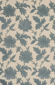 Moon Garden Embroidery Fabric in Blue