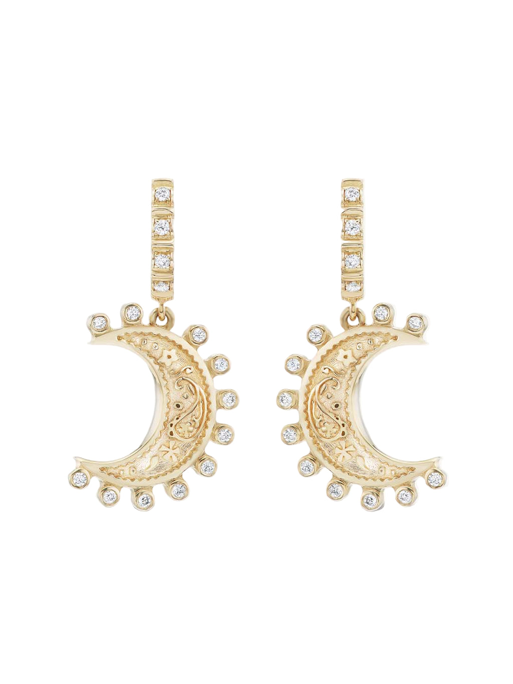 Small Southwestern Moon Earrings