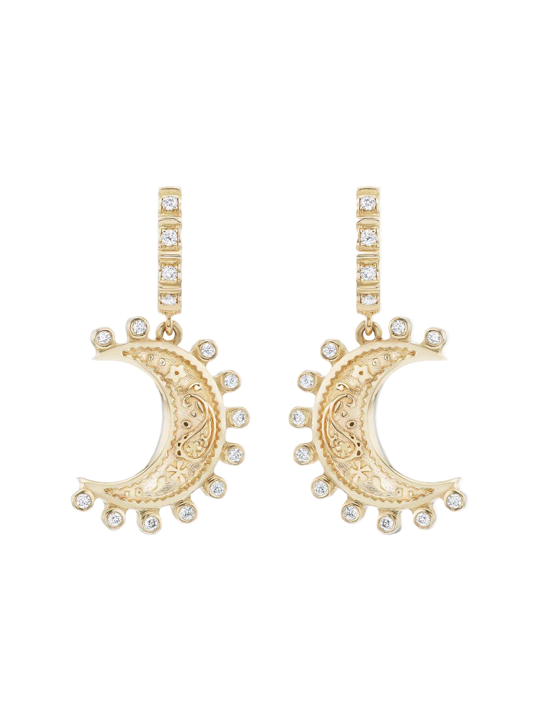 Small Southwestern Moon Earrings