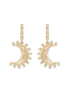 Small Southwestern Moon Earrings