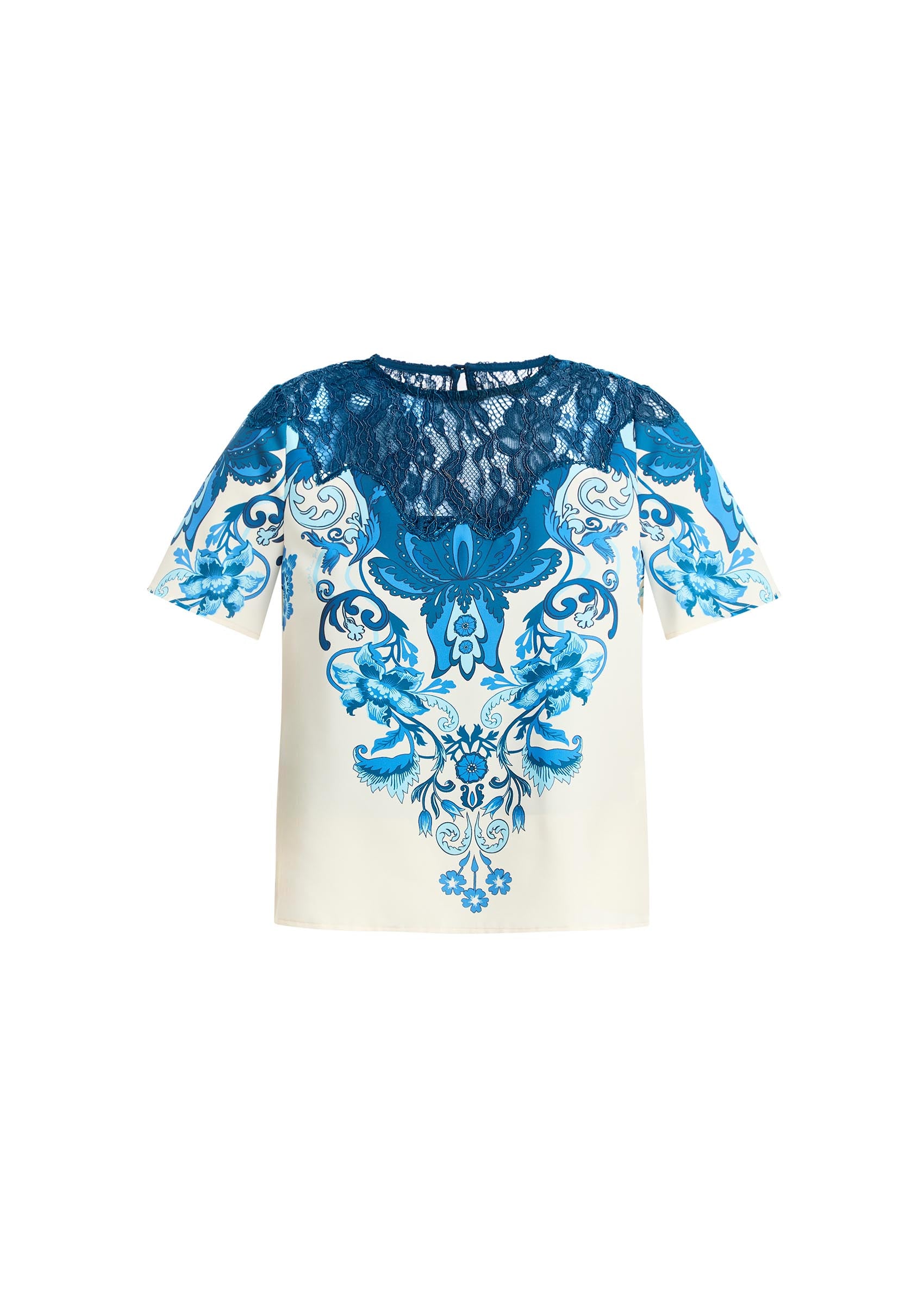 Morgan Lace Top in Grotto Flourish
