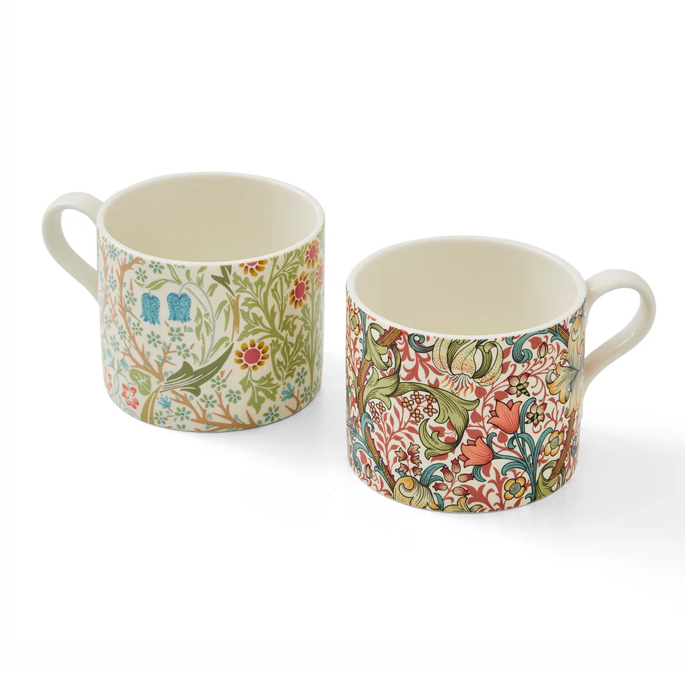 Morris & Co. Mugs in Blackthorn & Golden Lily, Set of 2