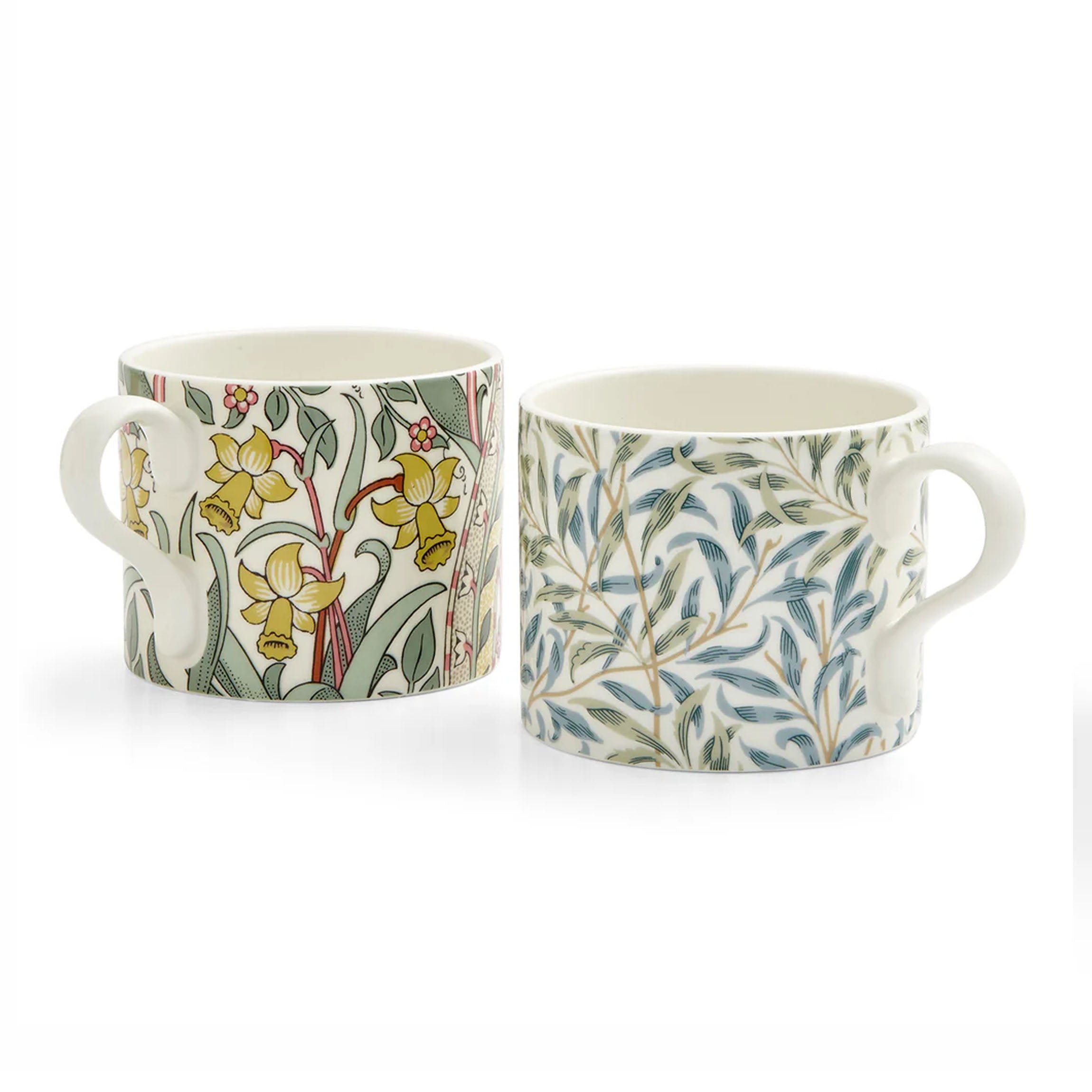 Morris & Co. Mugs in Daffodil & Willow Bough, Set of 2