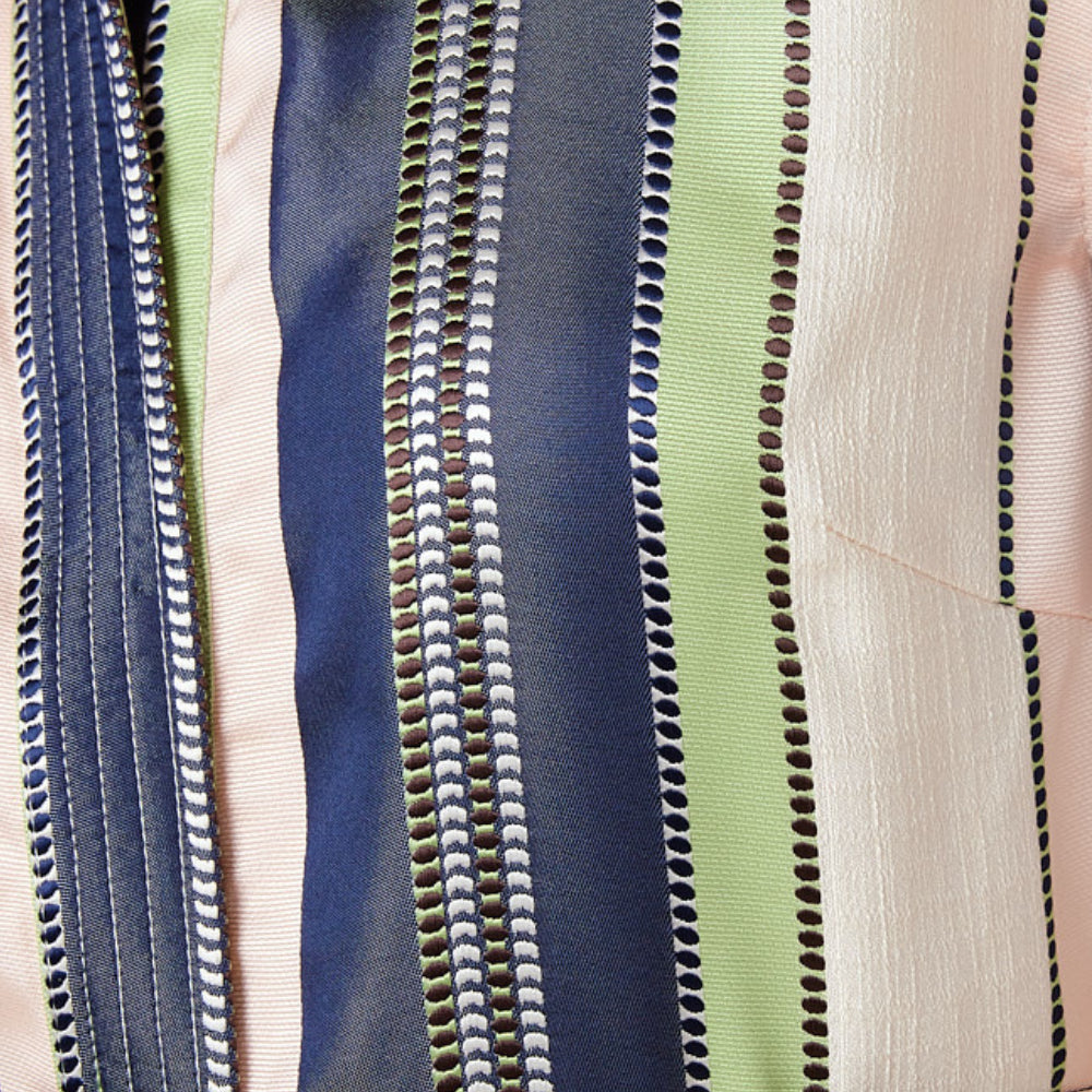 Harper Dress Navy Coastal Stripe Jacquard
