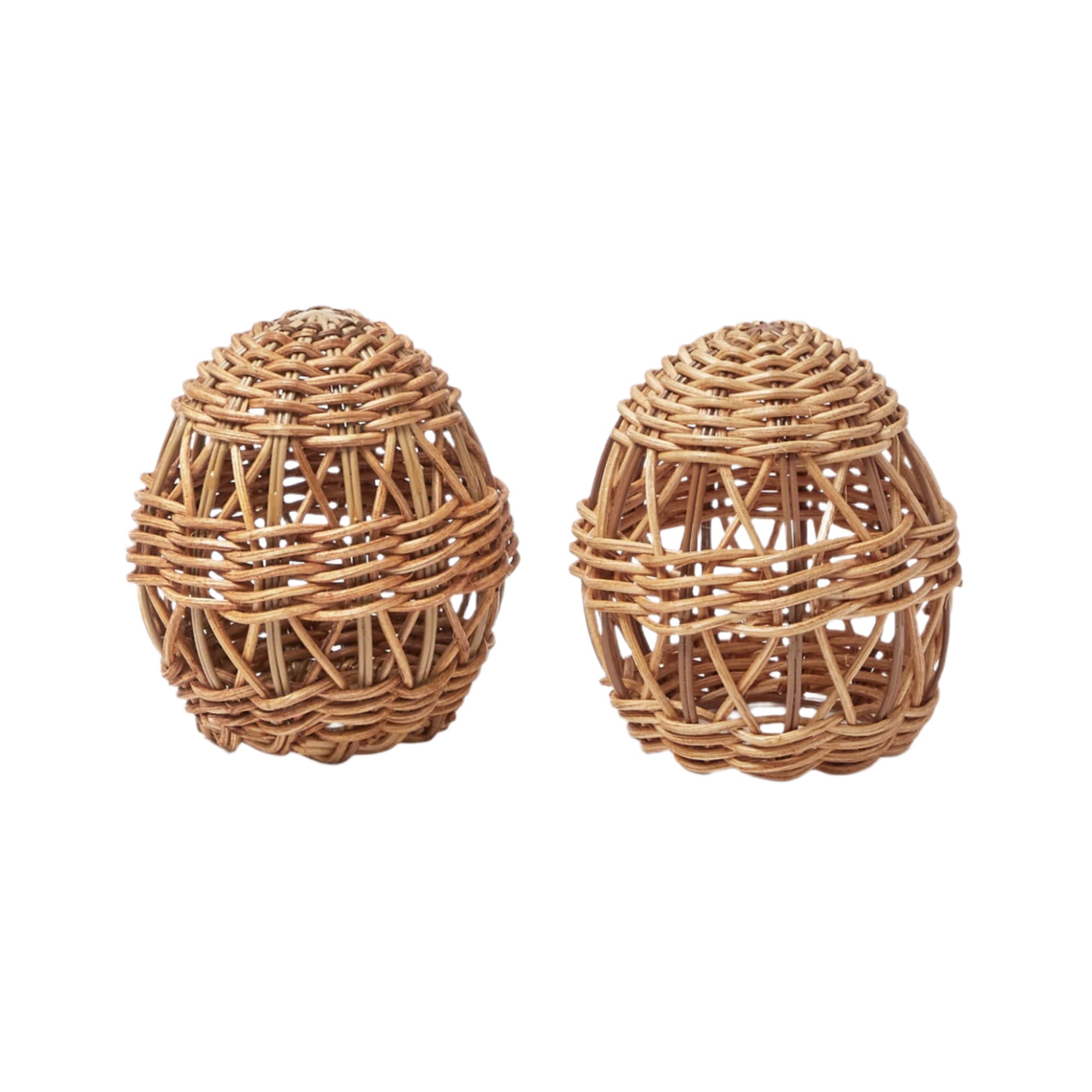 Small Rattan Woven Egg, Set of 2