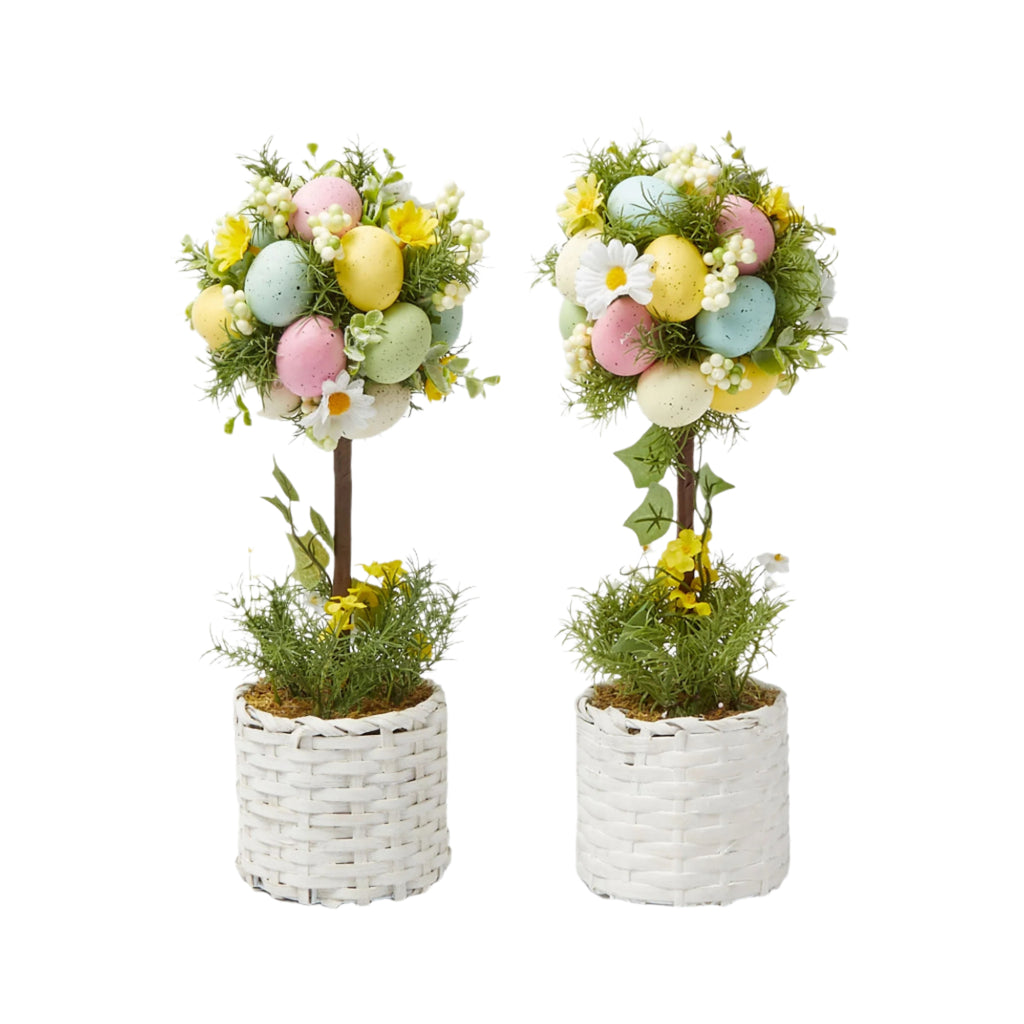 Potted Easter Egg Tree, Set of 2