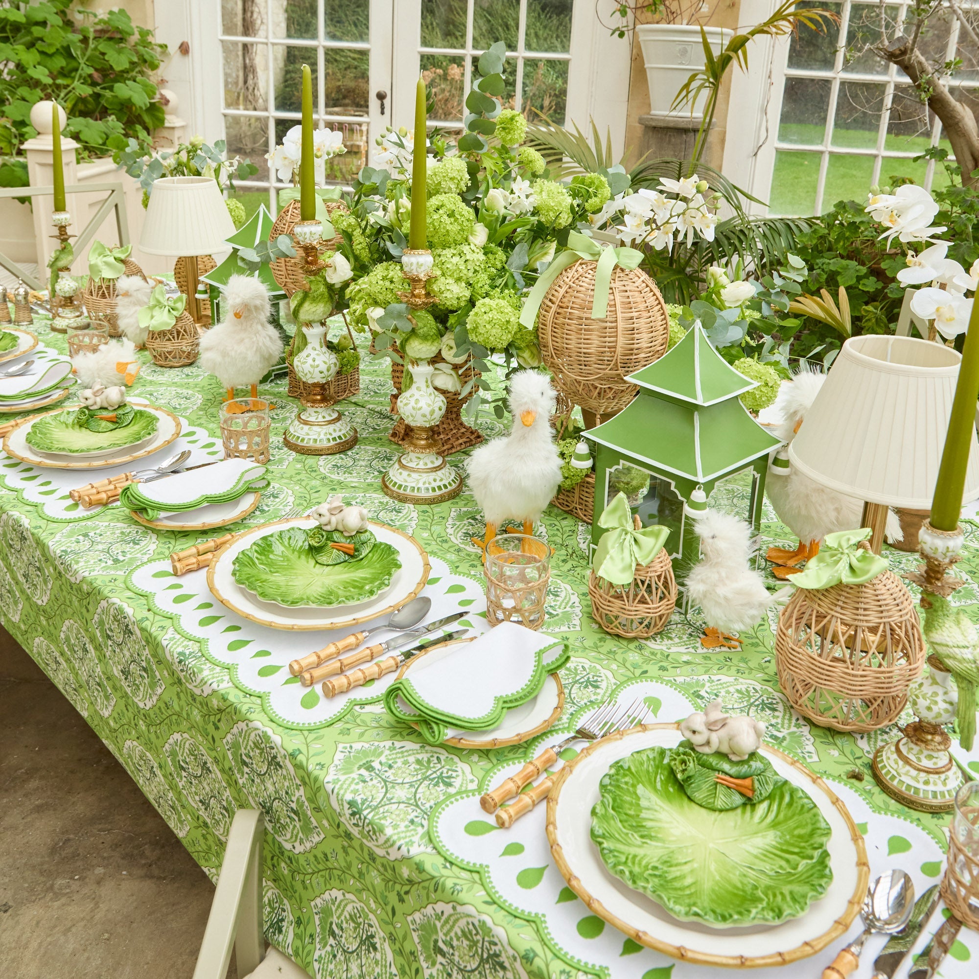 Green Skye Tablecloth