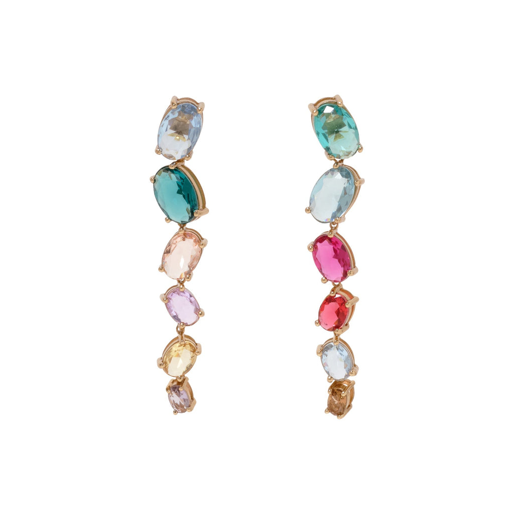 Meknes Drop Earrings - Rainbow Multi Crystals | Mignonne Gavigan | Over ...