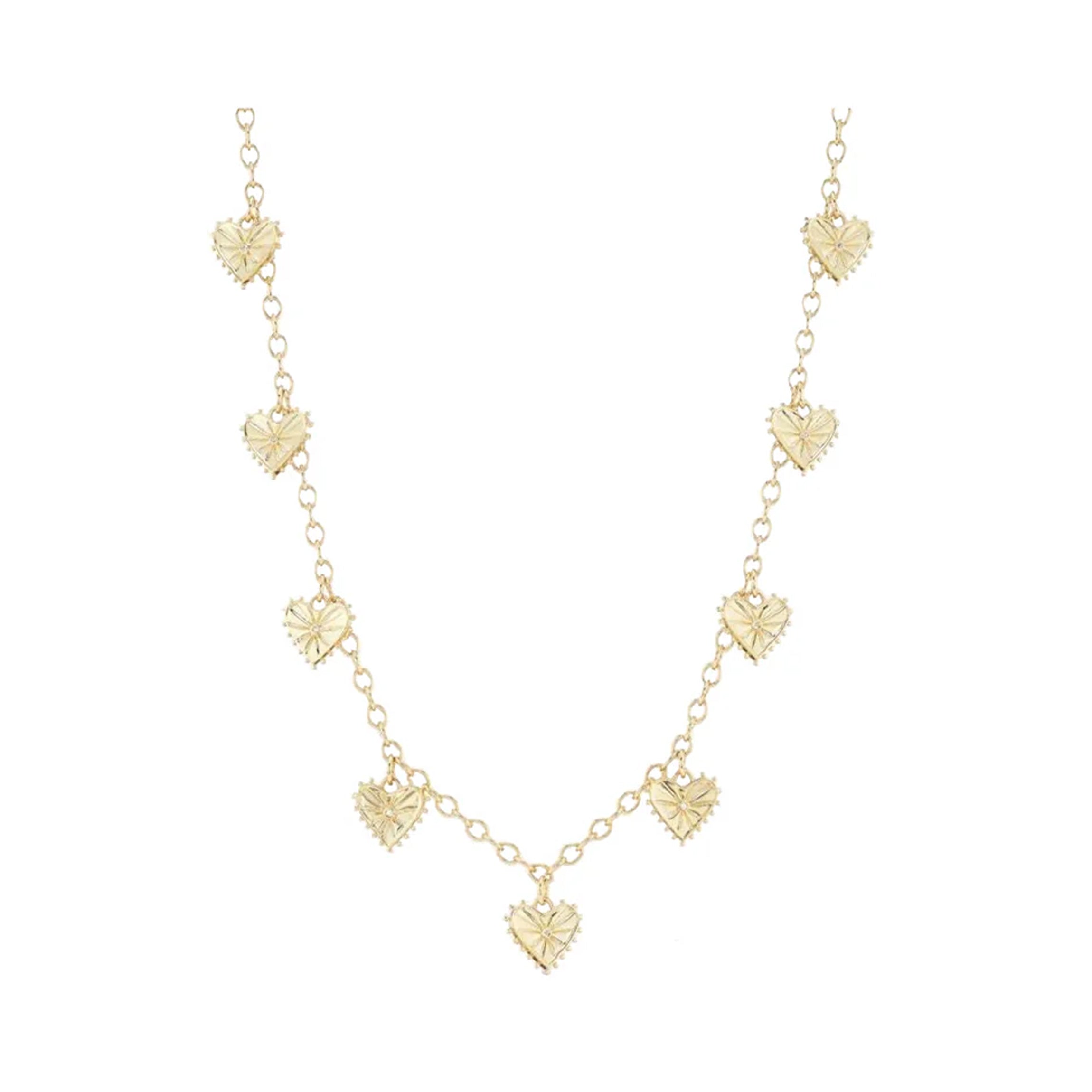 Multi Heart Necklace 17"
