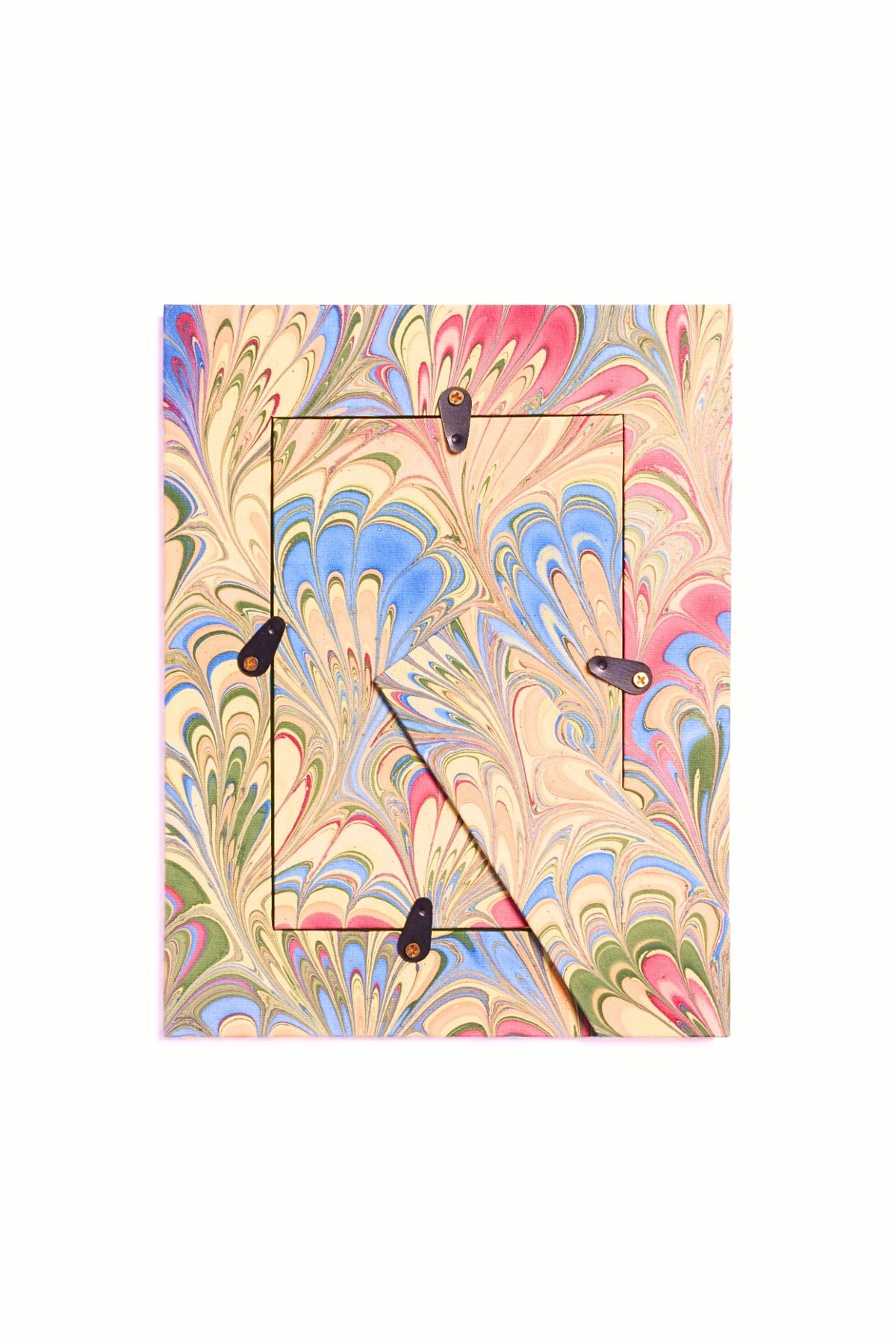 Hand-Marbled Picture Frame 4x6 in Multicolor