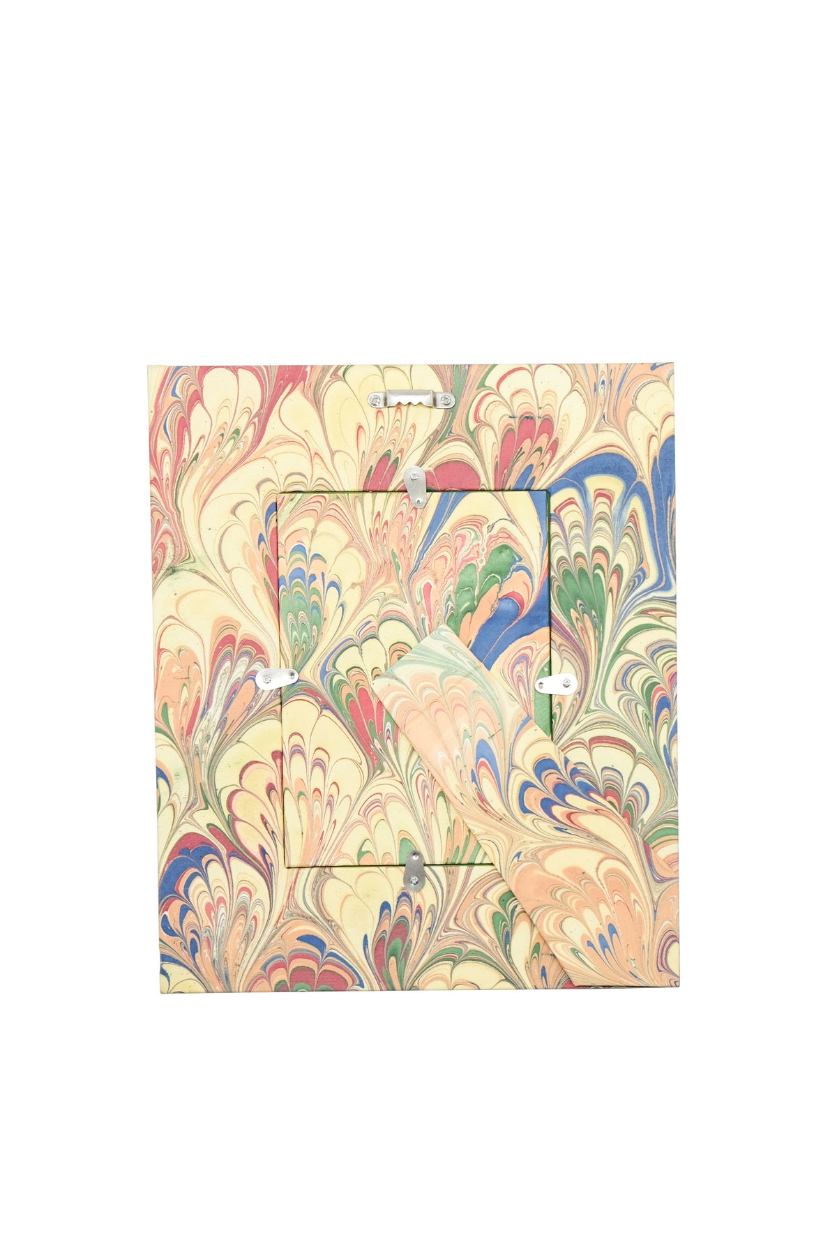 Hand-Marbled Large Wall Picture Frame 5x7 in Multicolor