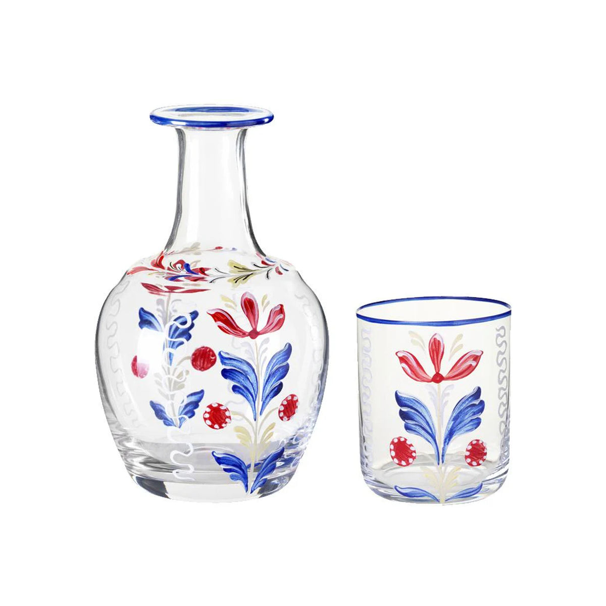 Murano Bucaneve Hand-Painted Bedside Set