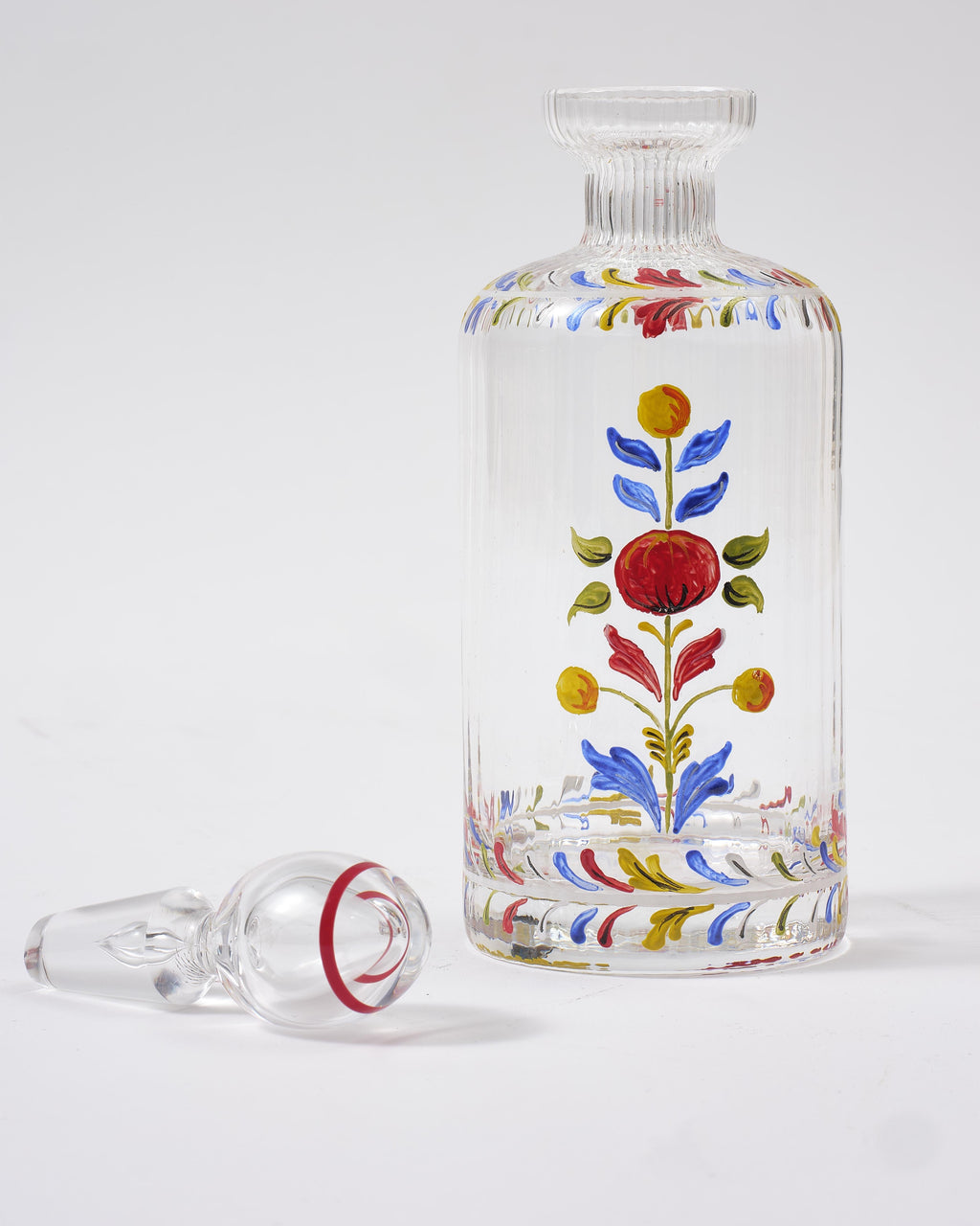 Murano Hand-Painted Oil Bottle Multicolor