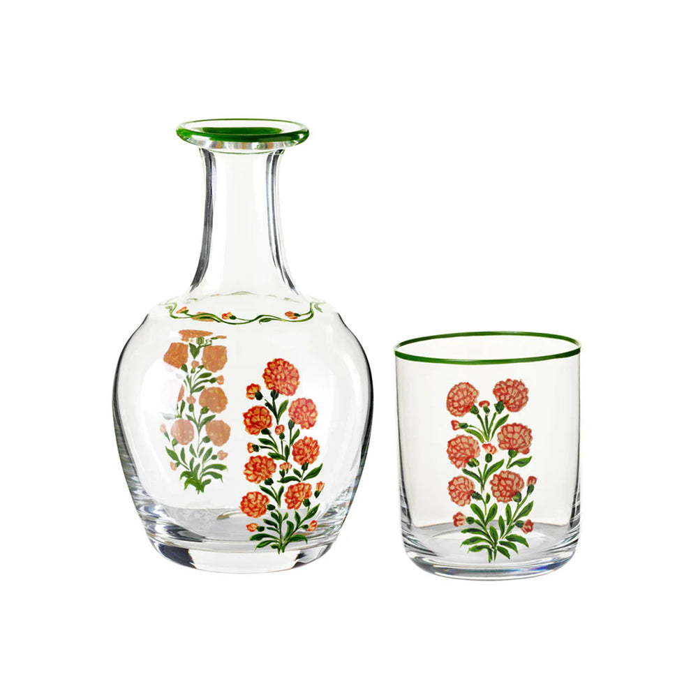 Murano Marigold Hand-Painted Bedside Set