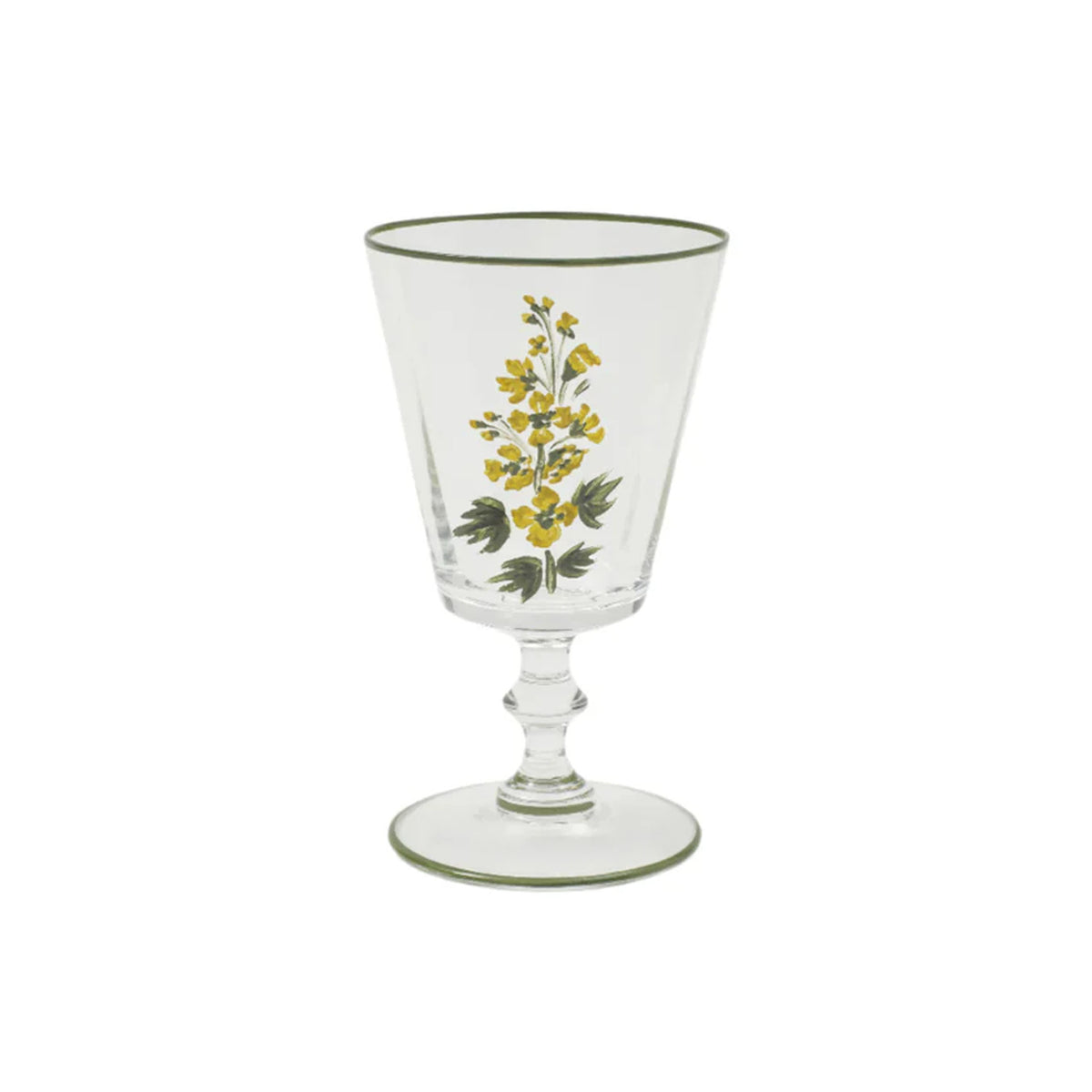 Murano Primrose Hand-Painted Wine Glass