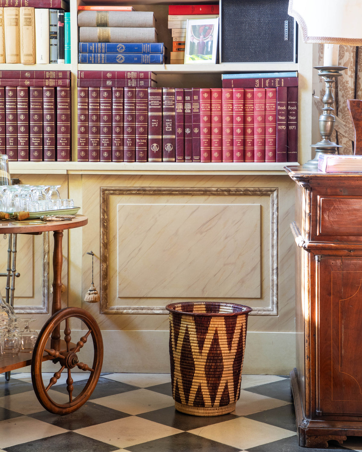 Woven Marrone Wastepaper Bin