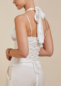 Kaja Bustier in White
