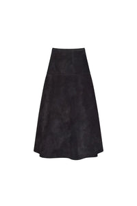 The Ida Skirt is 100% genuine suede. Designed to be fitted at the waist and flow into a full skirt.