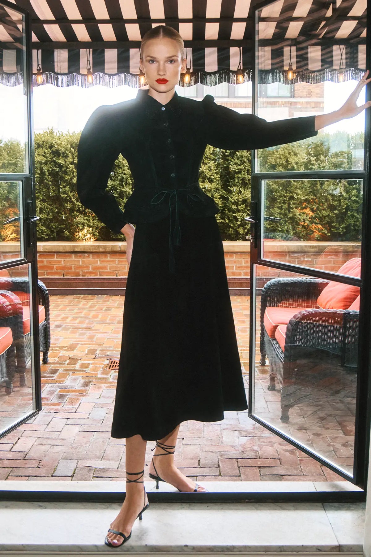 The Ida Skirt is 100% genuine suede. Designed to be fitted at the waist and flow into a full skirt.