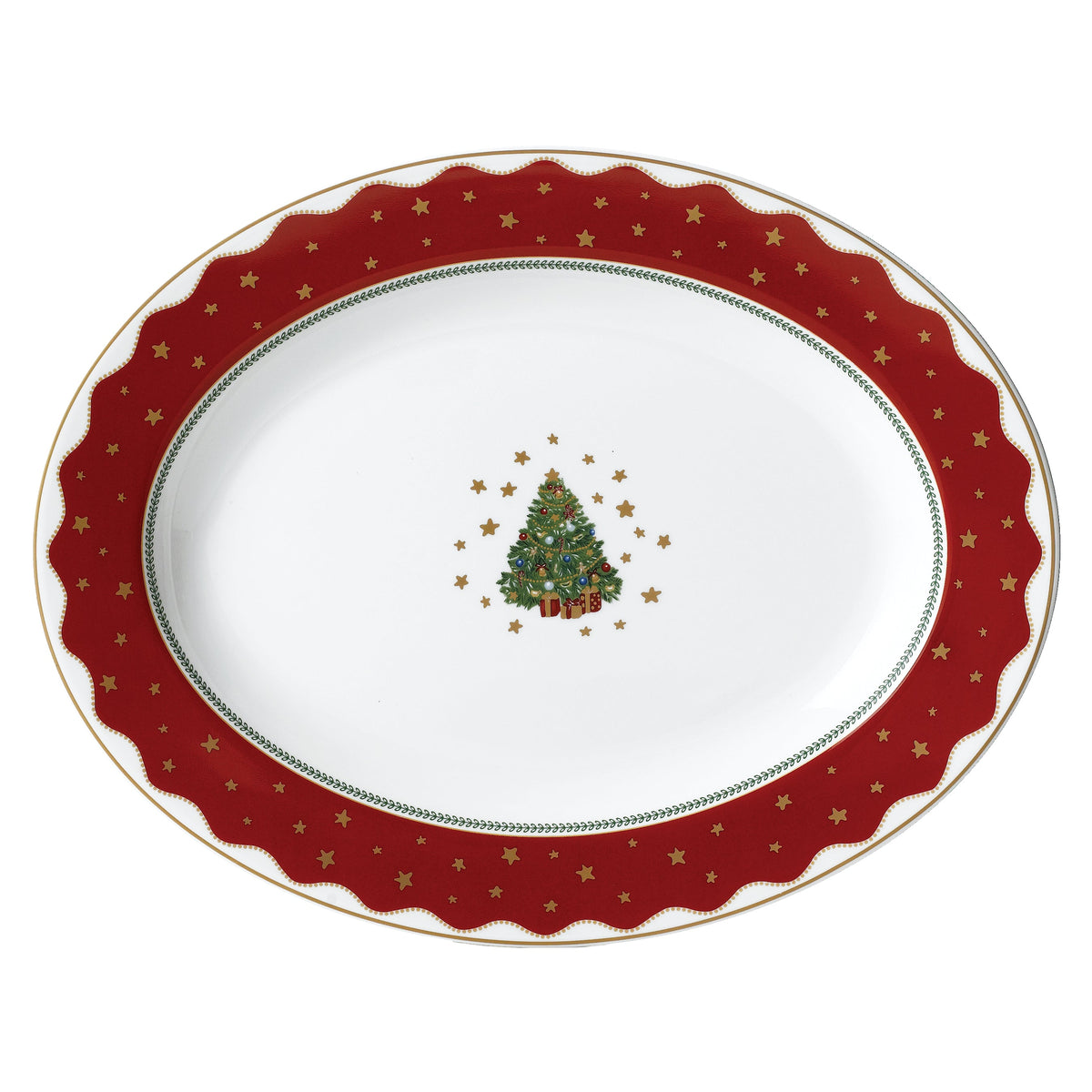 Prouna My Noel 14" Oval Platter White Background Photo