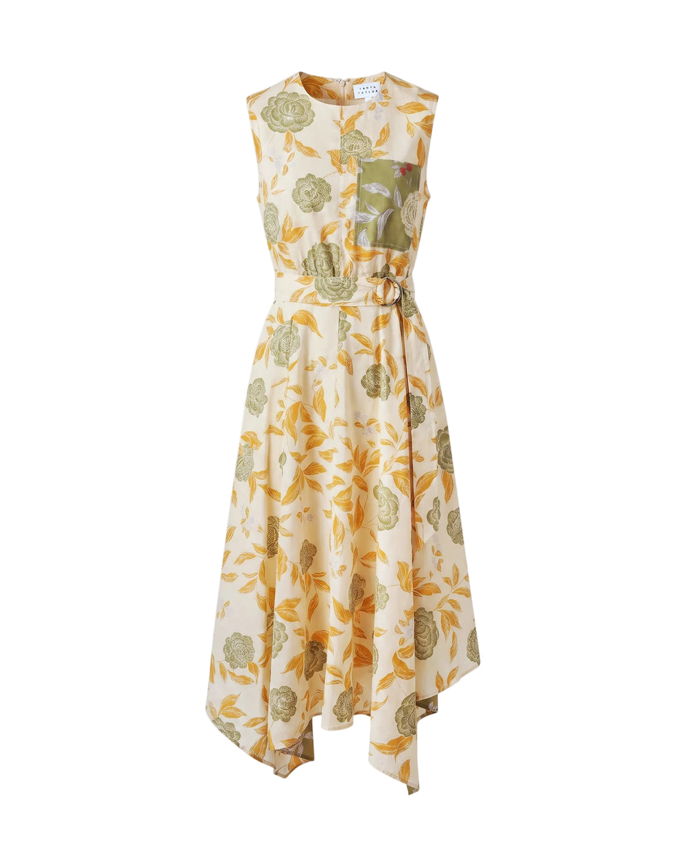 Myra Dress in Cream/Artichoke Multi