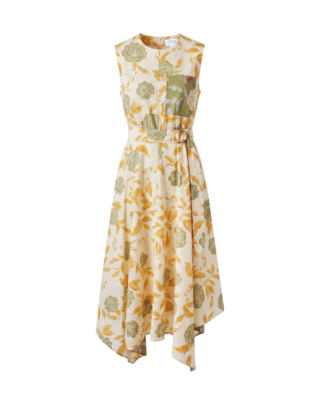 Myra Dress in Cream/Artichoke Multi