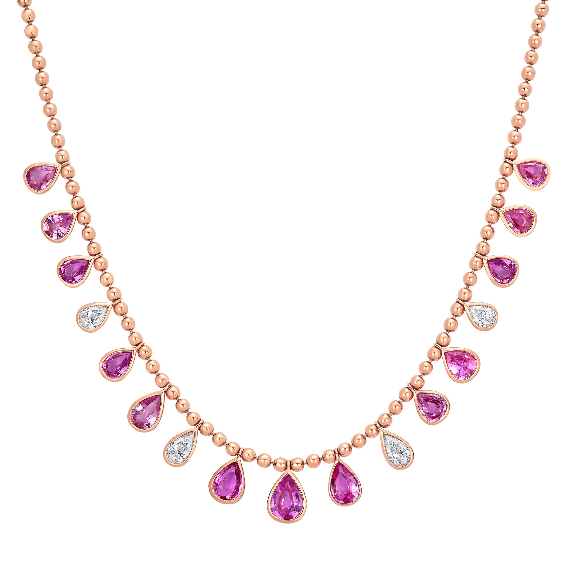 Rosé Pink Sapphire Necklace