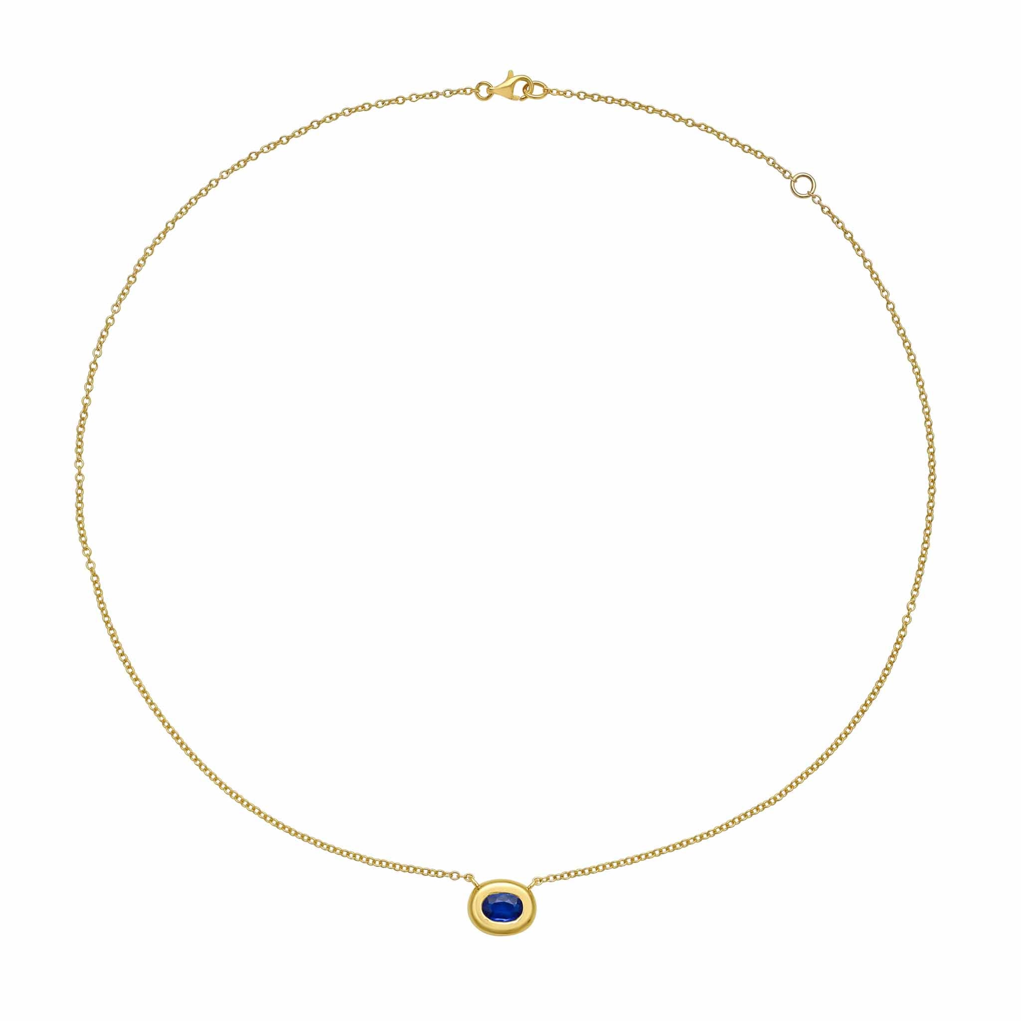 Midori Blue Sapphire Pendant Necklace