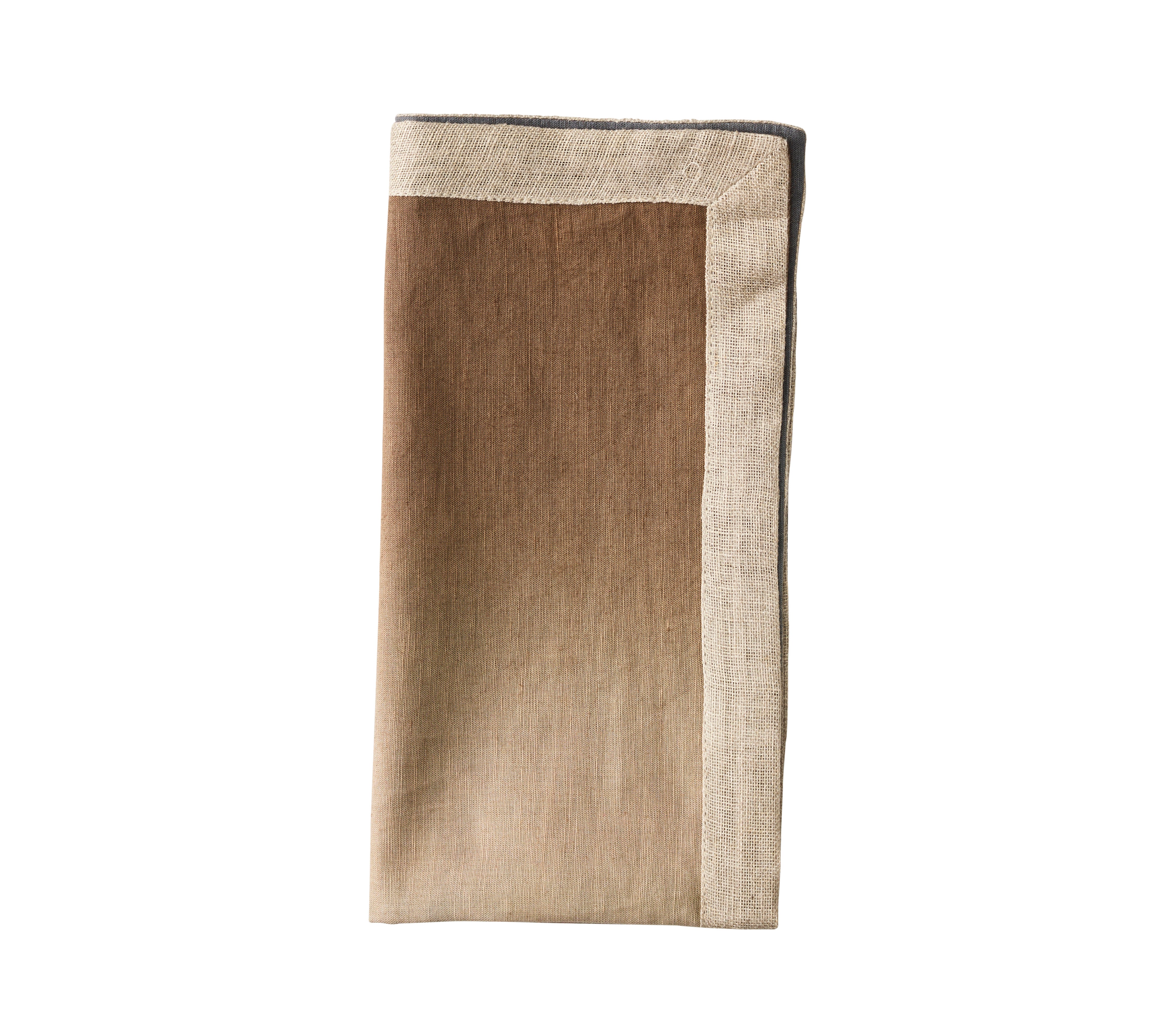 Dip Dye Napkin in Beige, Taupe & Gray, Set of 4