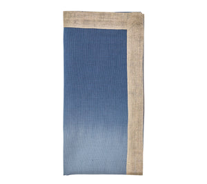 Dip Dye Napkin in Blue & Gray, Set of 4