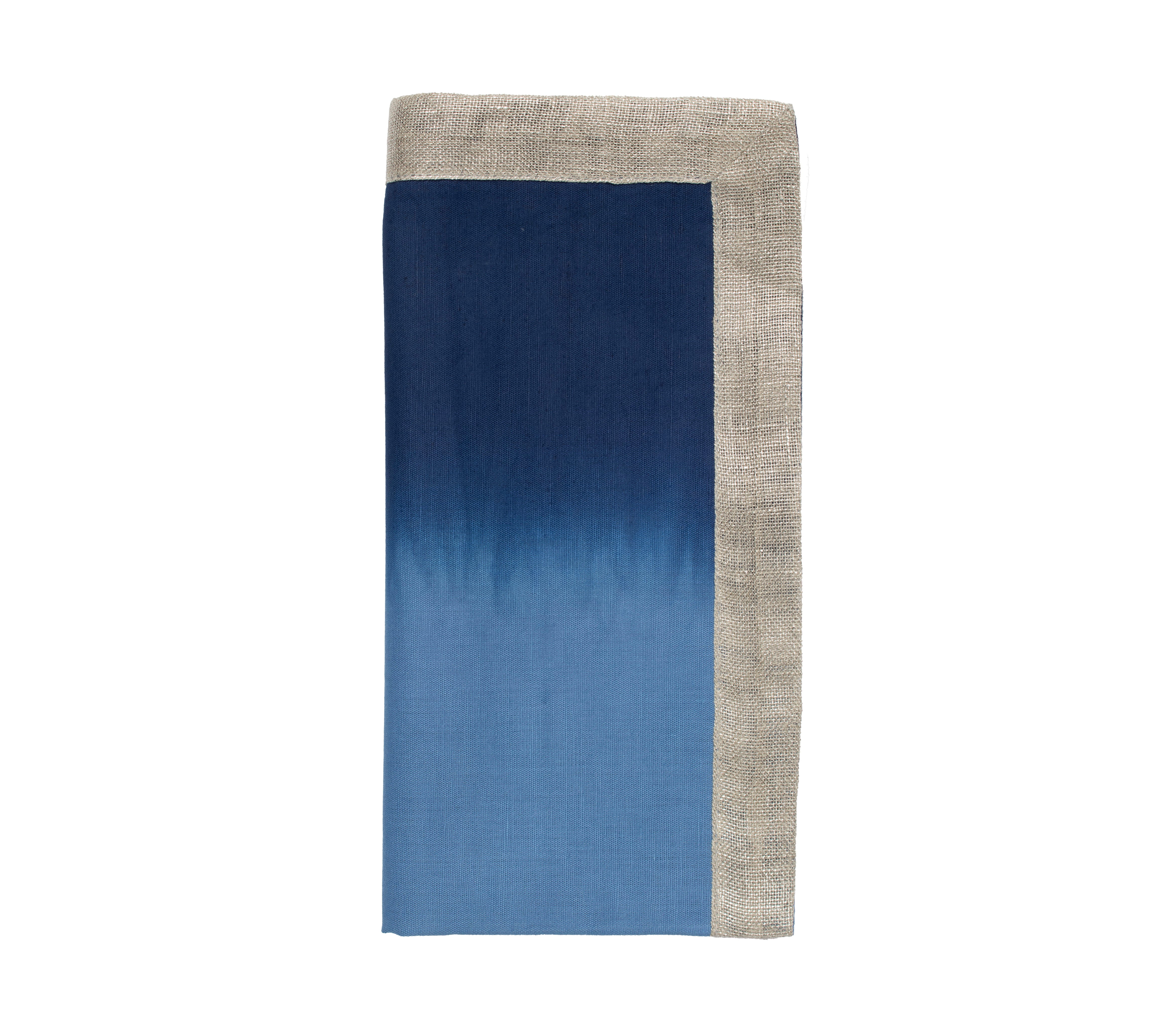 Dip Dye Napkin in Blue & White, Set of 4