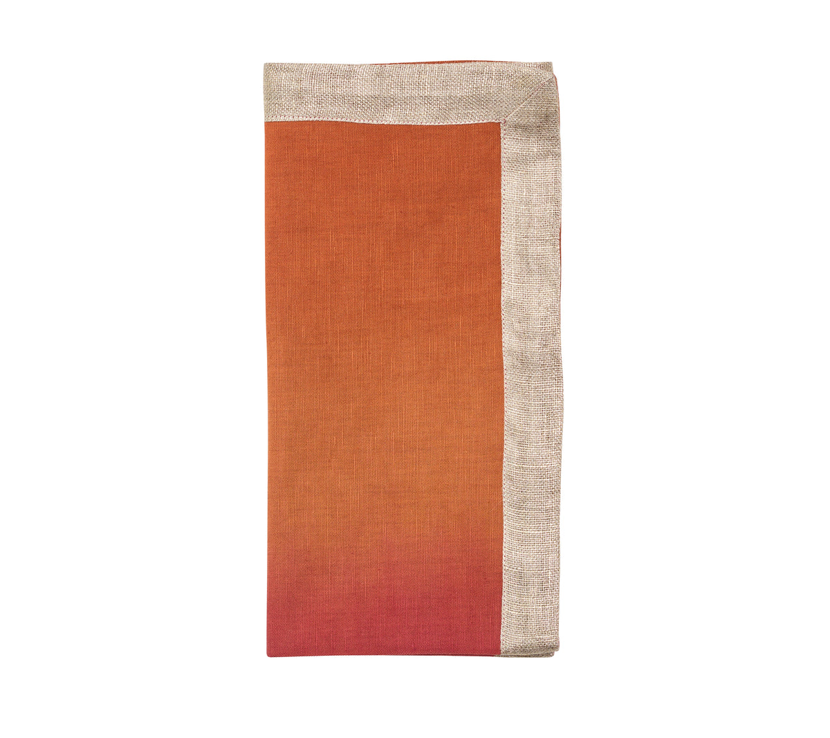 Dip Dye Napkin in Cranberry & Orange, Set of 4