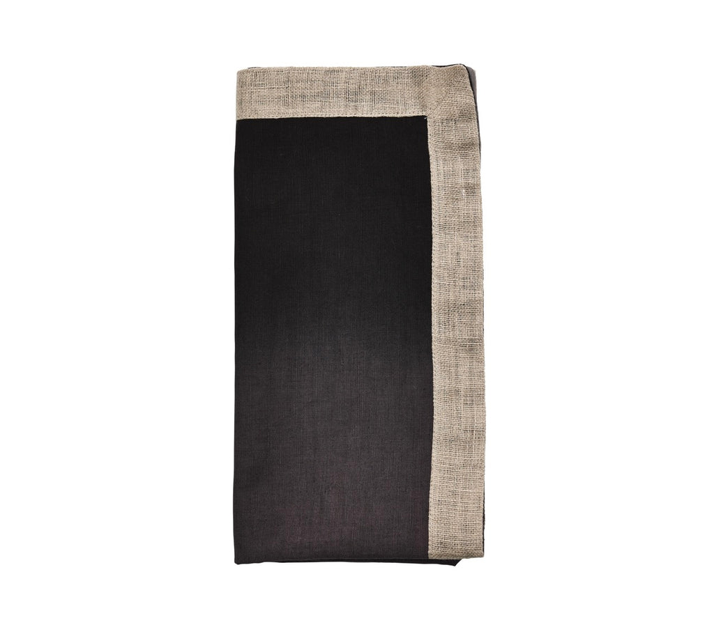 Dip Dye Napkin in Gray & Black, Set of 4