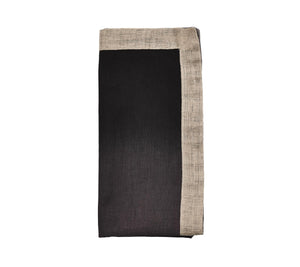 Dip Dye Napkin in Gray & Black, Set of 4