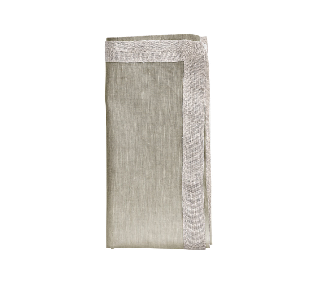 Dip Dye Napkin in Gray & Silver, Set of 4