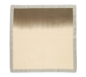 Dip Dye Napkin in Natural, Brown & Gold, Set of 4