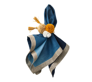 Dip Dye Napkin in Navy & Blue, Set of 4