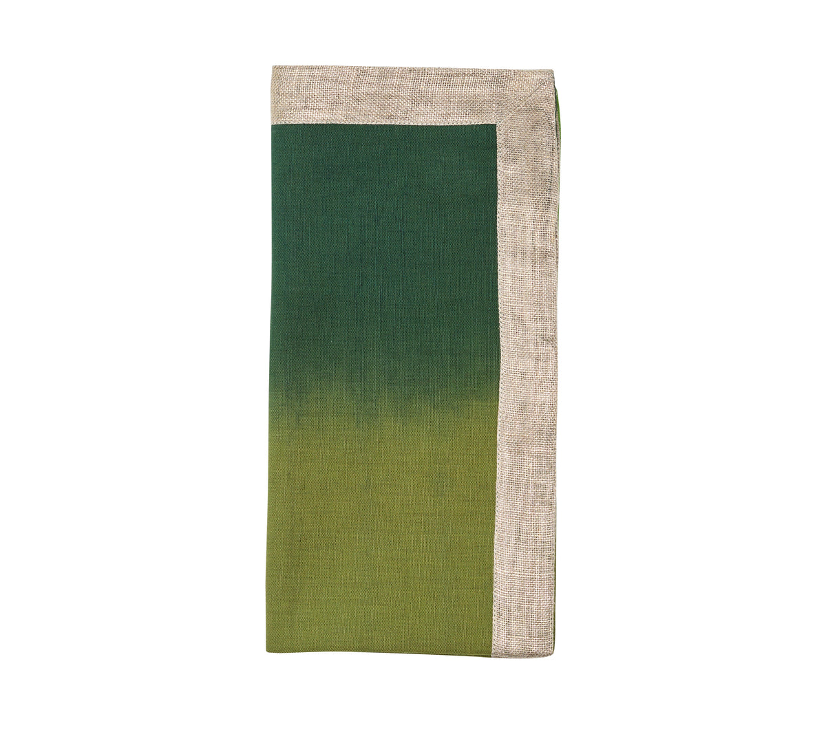 Dip Dye Napkin in Olive & Green, Set of 4