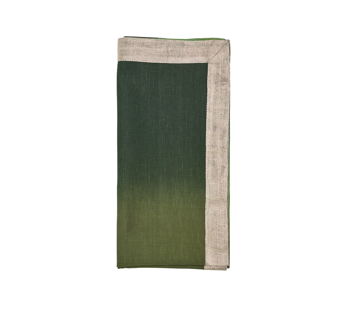 Dip Dye Napkin in Olive & Green, Set of 4