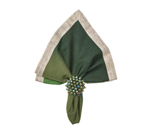 Dip Dye Napkin in Olive & Green, Set of 4
