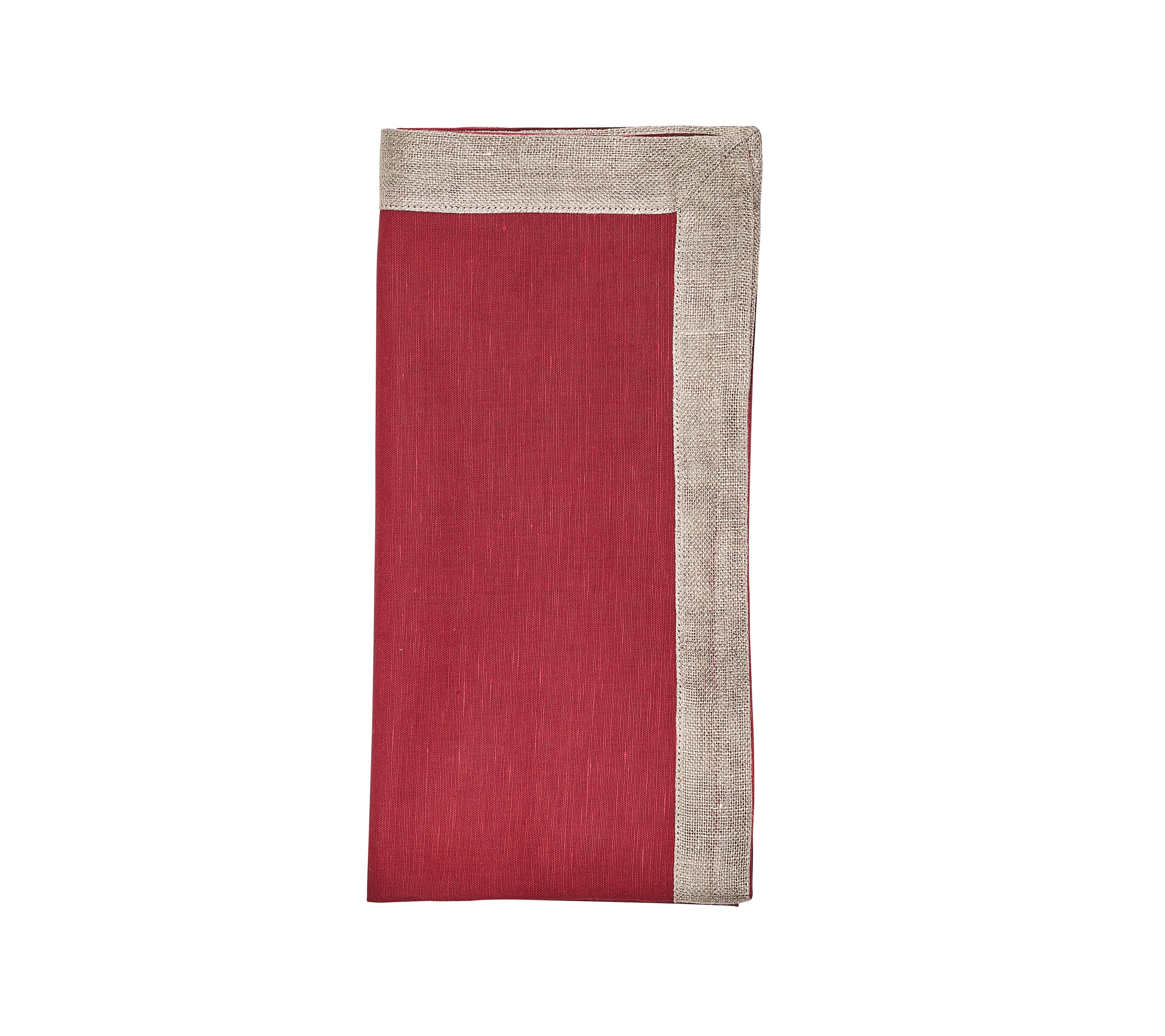 Dip Dye Napkin in Red & Burgundy, Set of 4