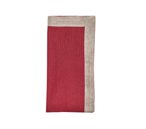 Dip Dye Napkin in Red & Burgundy, Set of 4