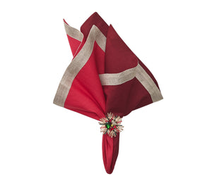 Dip Dye Napkin in Red & Burgundy, Set of 4