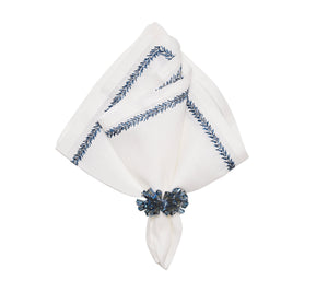 Dazzle Napkin Ring in Midnight, Set of 4