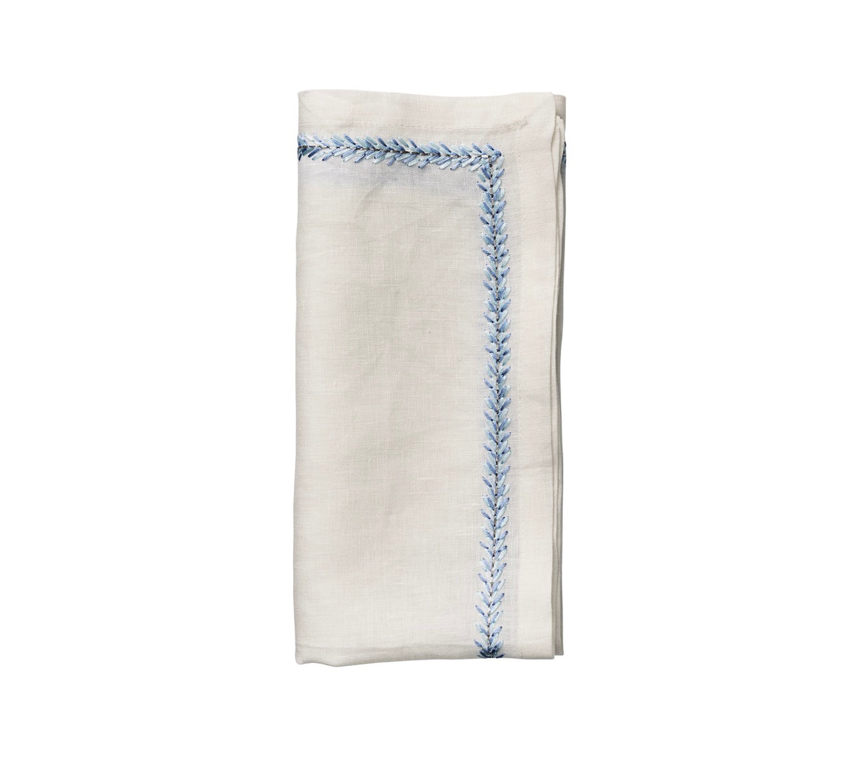 Jardin Napkin in White & Periwinkle, Set of 4