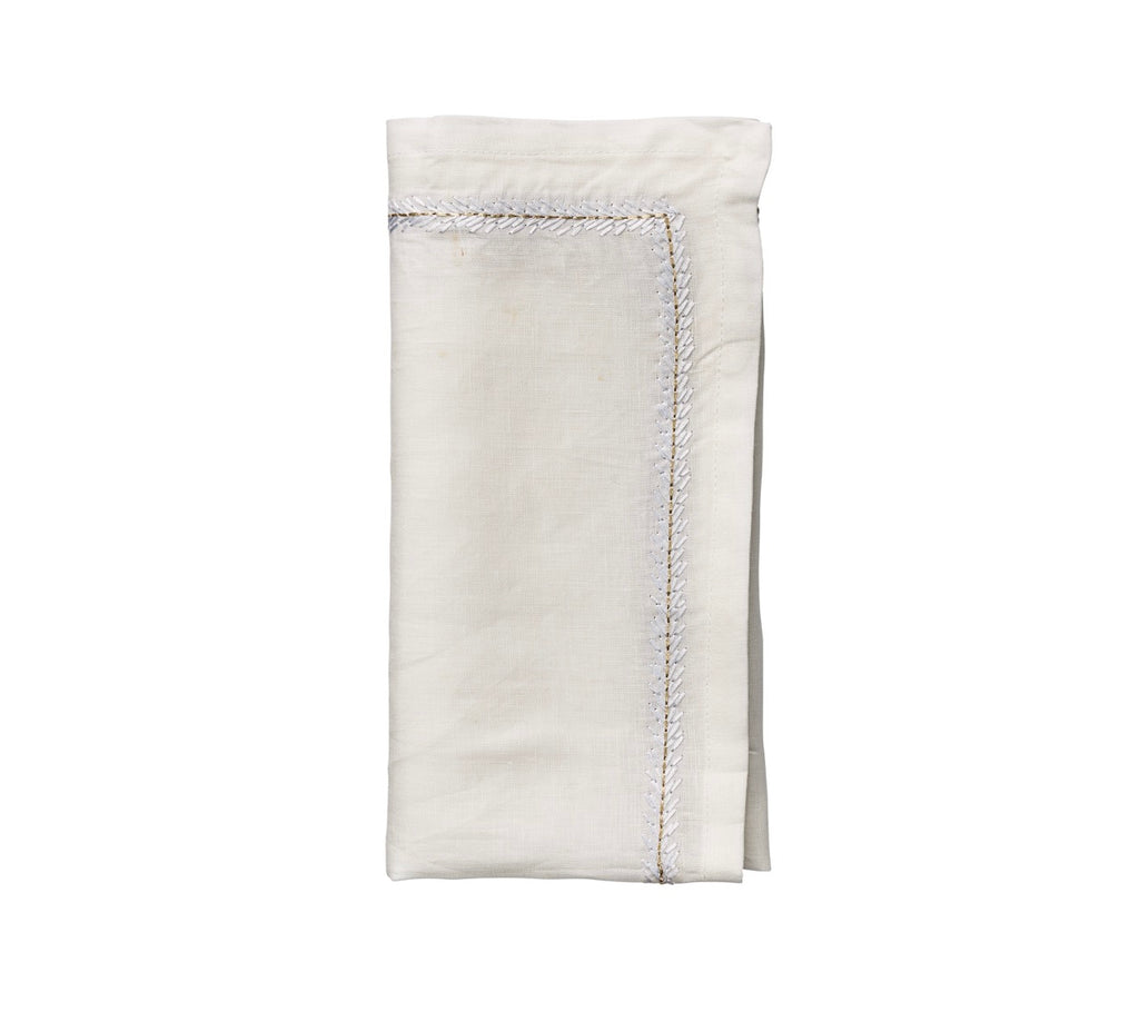 Jardin Napkin in White, Set of 4