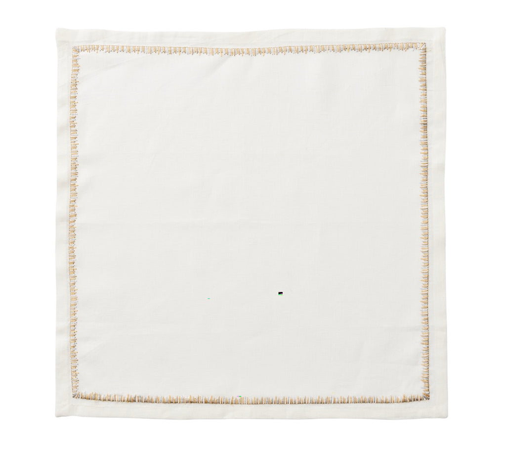 Filament Napkin in White, Gold & Silver, Set of 4
